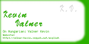 kevin valner business card